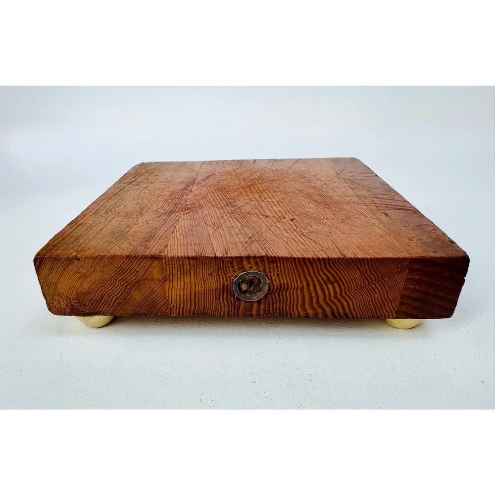 Vintage Footed Wood Cutting Board Rustic Serving Board